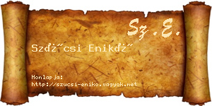 Szücsi Enikő névjegykártya