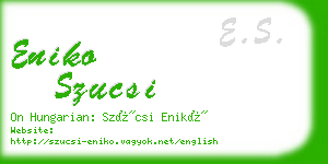 eniko szucsi business card